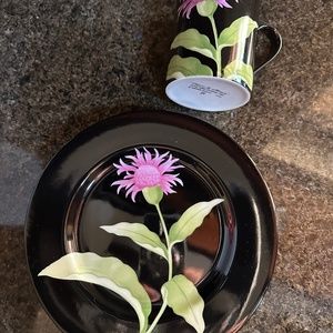 Vintage Fitz and Floyd Fleurs de Minuit Desert Set